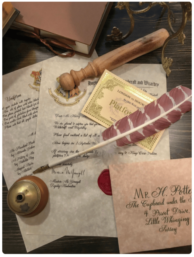 Harry Potter Acceptance Letter School of Witchcraft and Wizardry Personalized