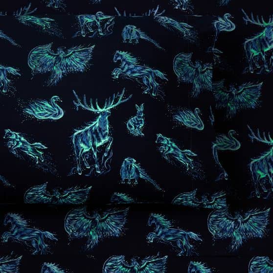 Harry Potter Glow-In-The-Dark Patronus Organic Sheet Set