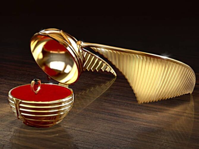 Harry Potter Golden Snitch Music Box Opens To Reveal Horcrux