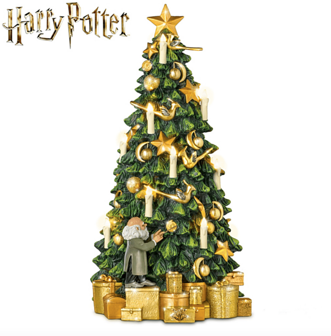 Harry Potter Hogwarts Illuminated Musical Tabletop Christmas Tree