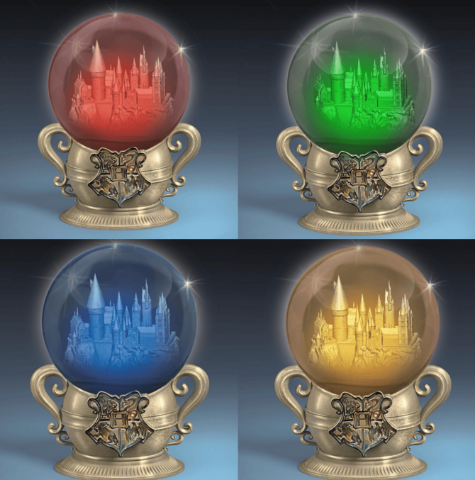 Harry Potter: Laser-Etched Glass Orb Lights Up With Hogwarts House Colors