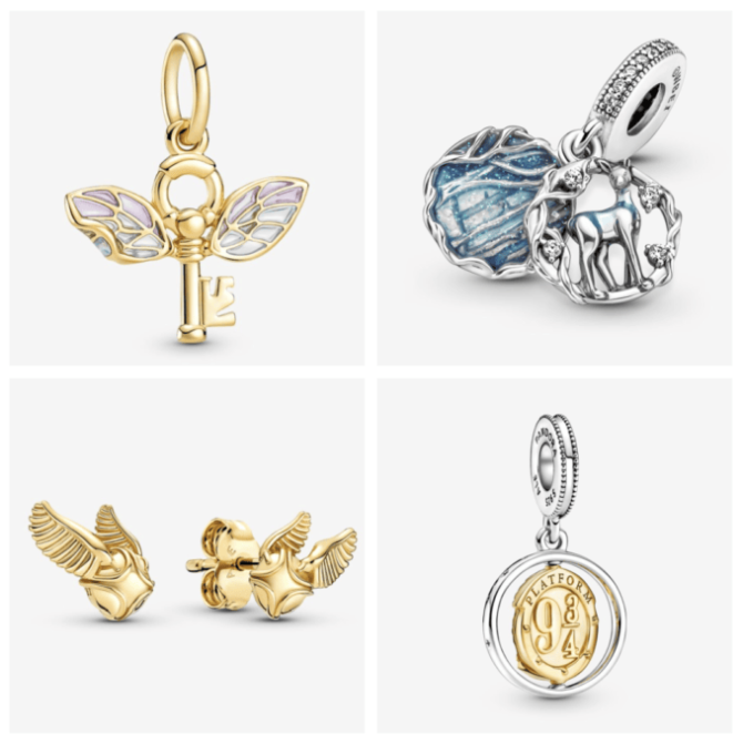 Harry-Potter-Pandora-Charms winged key doe patronus golden snitch platform 9 3_4