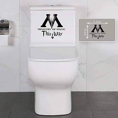 Ministry of Magic This Way Toilet / Wall Vinyl Decal 