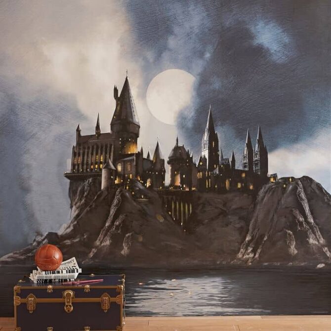 Harry Potter Hogwarts Castle Castle Mural Wallpaper