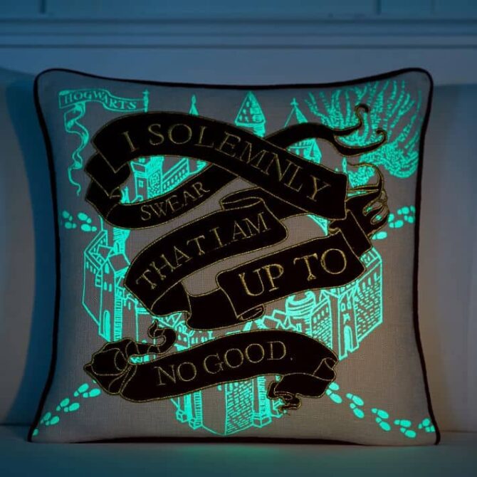 Harry Potter: Marauder’s Map Glow in the Dark Pillow