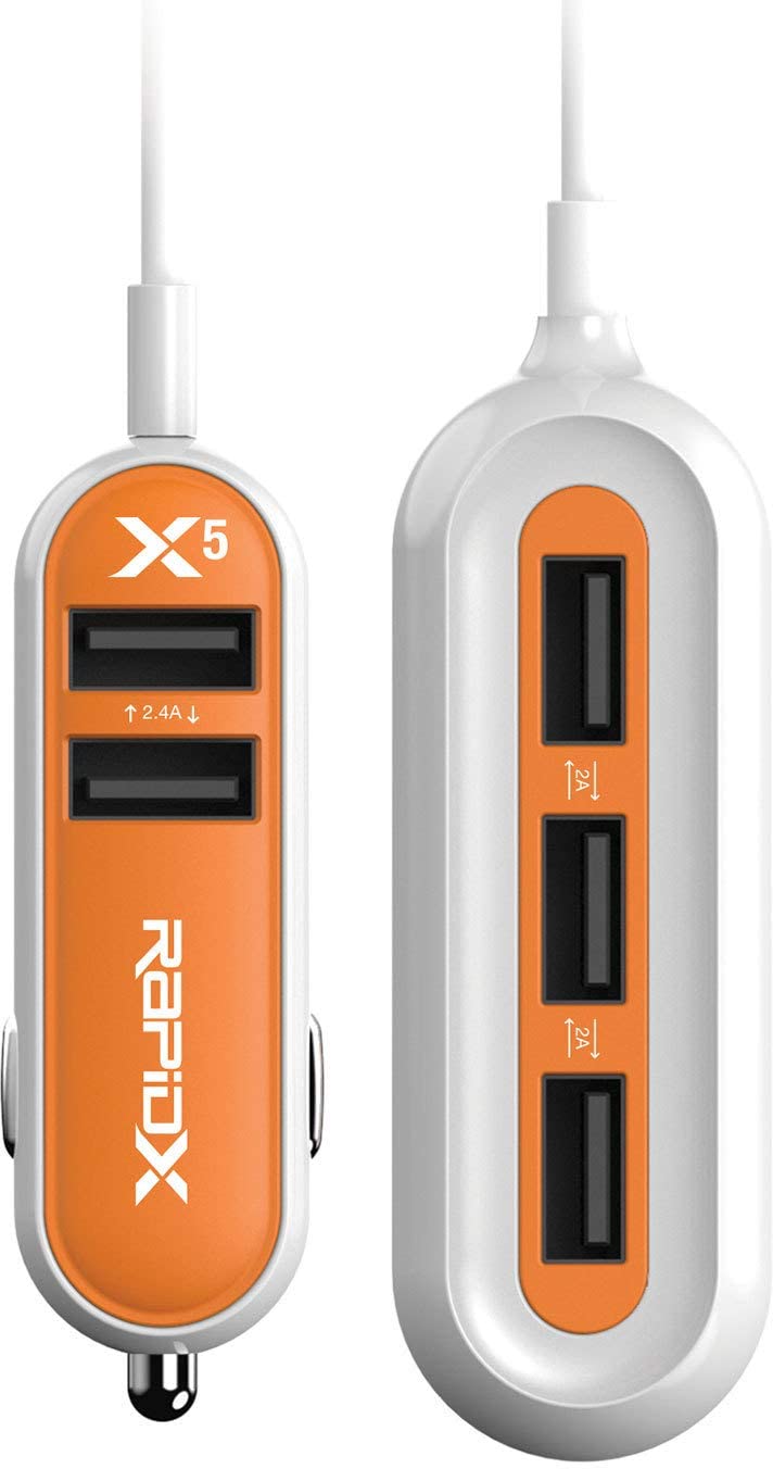 Car Charger with 5 USB Ports by RapidX | Gadgets For Stocking Stuffers | Stocking Stuffers For Techies | Tech Stocking Stuffers | Amazon Stocking Stuffers | Stocking stuffers for adults | stocking stuffers for men | mens stocking stuffers | Stocking stuffers for her | Stocking stuffers for guys | Cheap stocking stuffers | Best stocking stuffers | Stocking stuffers for wife | stocking stuffer gifts