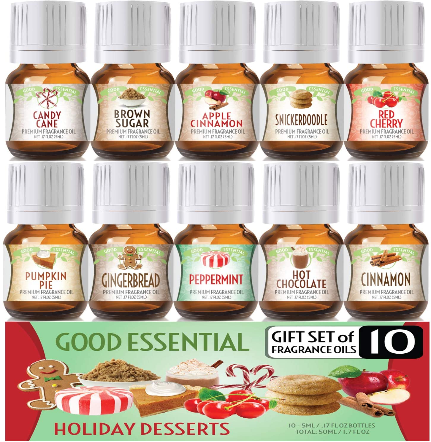 Essential Fragrance Oil Set - Holiday Dessert Scents | Amazon Stocking Stuffers | Stocking stuffers for adults | stocking stuffers for men | mens stocking stuffers | Stocking stuffers for her | Stocking stuffers for guys | Cheap stocking stuffers | Best stocking stuffers | Stocking stuffers for wife | stocking stuffer gifts