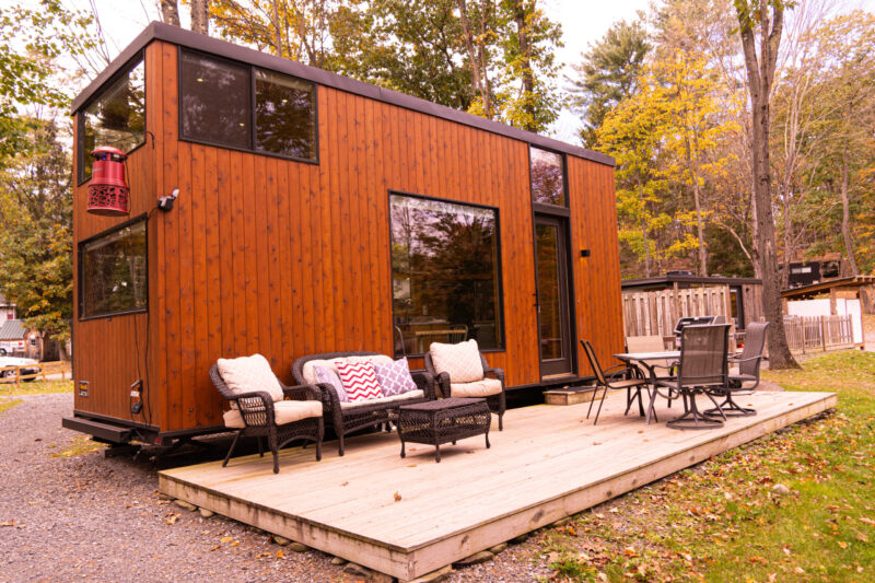 The Oki Patio at think big a tiny house resort