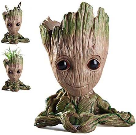 Baby Groot Flowerpot with Drainage Pencil Pen Holder