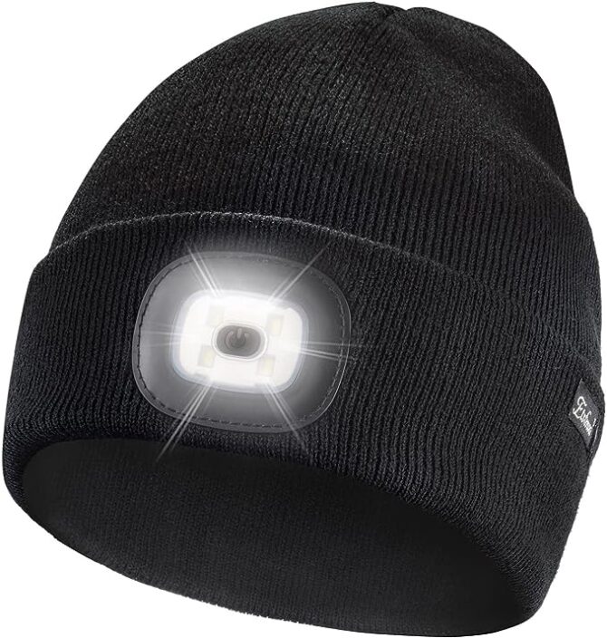 Beanie Hat with Light Etsfmoa Unisex