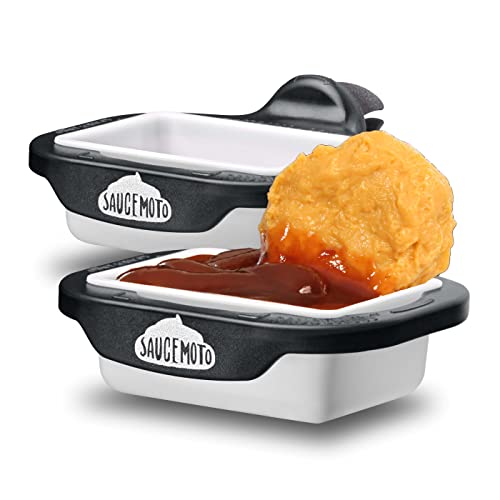 Saucemoto Dip Clip | An in-car sauce holder for ketchup and dipping sauces