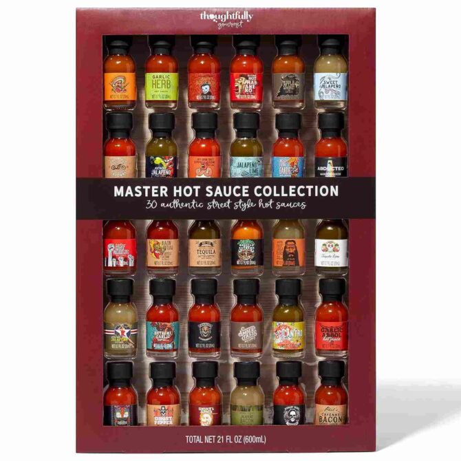 Thoughtfully Gourmet, Master Hot Sauce Collection Sampler Set of 30