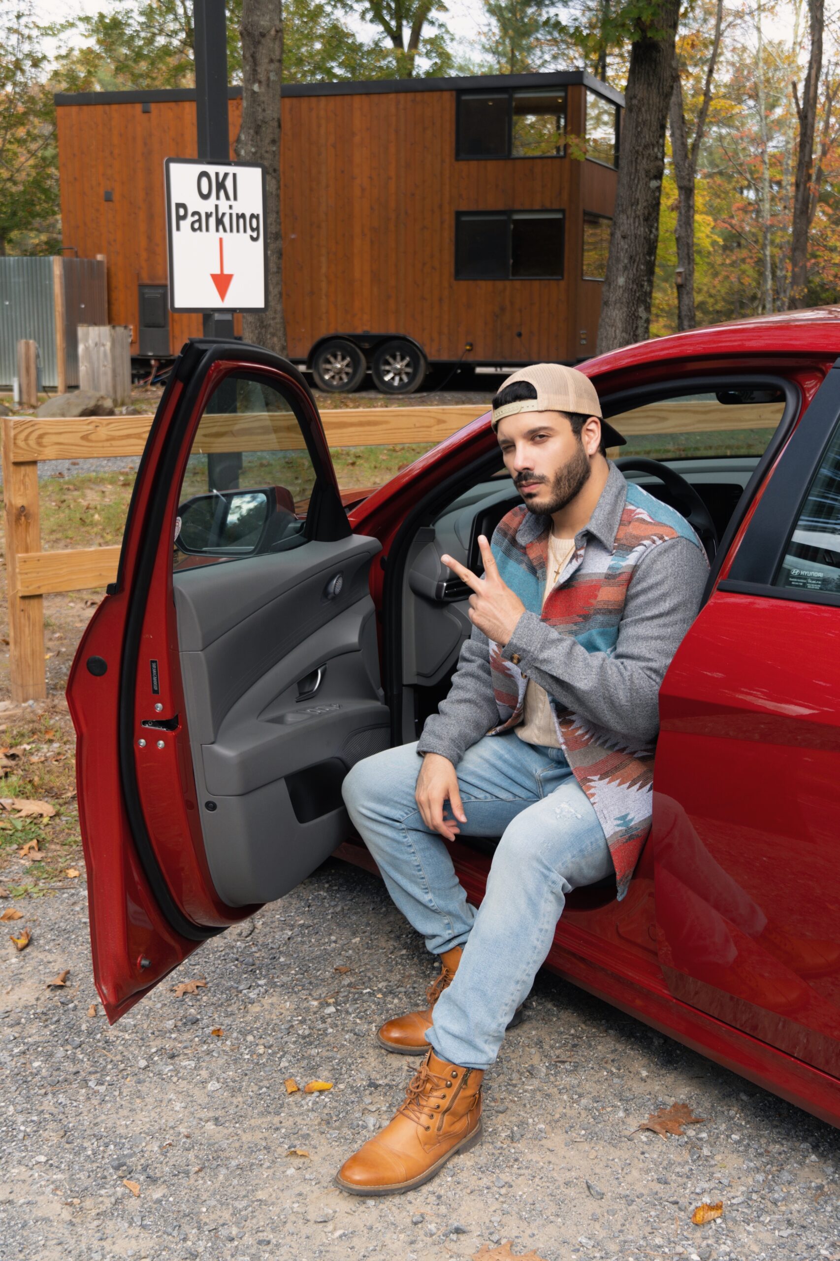 parking lot at think big a tiny house resort