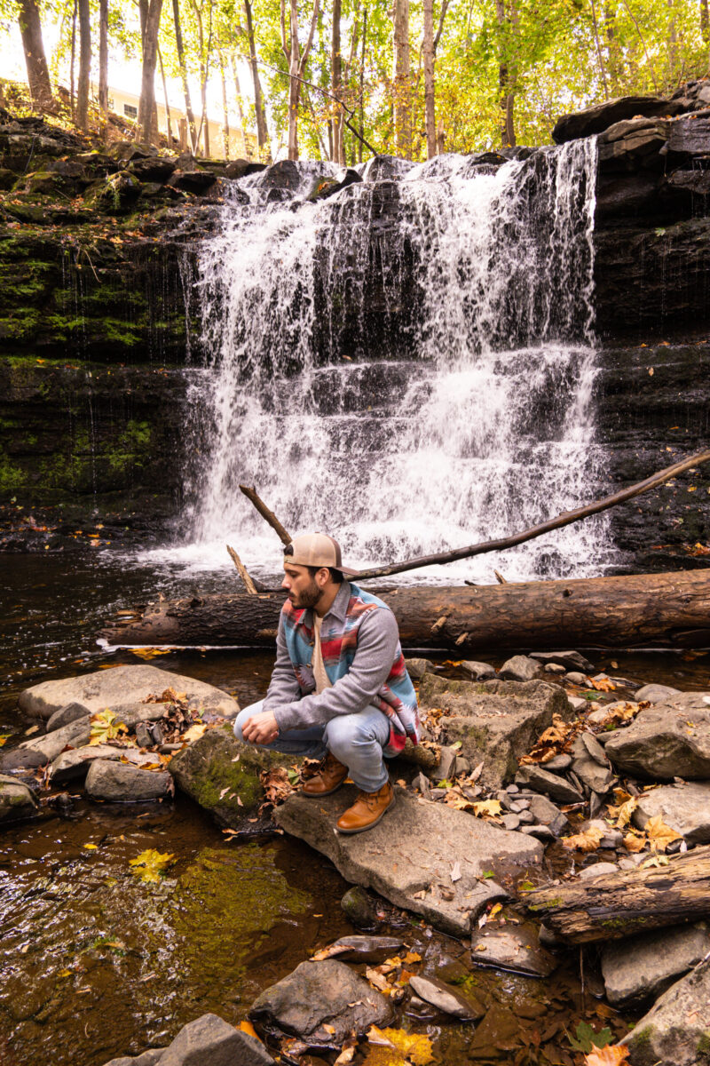 waterfall at think big a tiny house resort