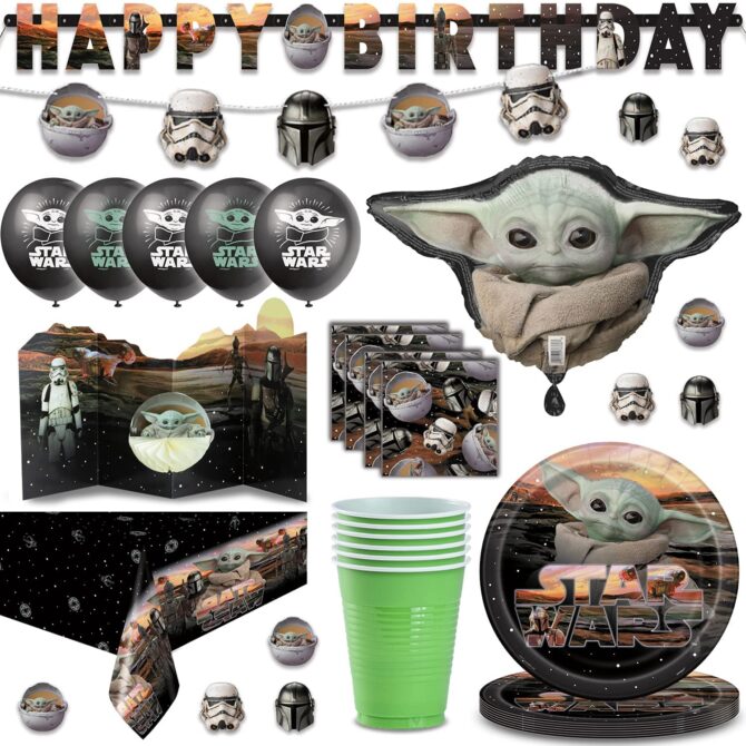 Baby Yoda Birthday Decorations