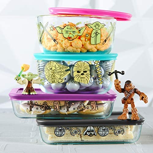 Pyrex Star Wars Themed Colorful Durable Glass Food Storage Set