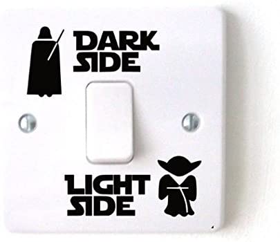 Star Wars Dark Light Side Switch Vinyl Decal Sticker Child Room Lightswitch Wall