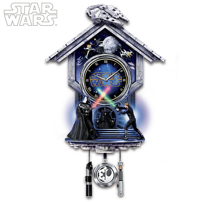 Star Wars Sith Vs. Jedi Wall Clock With Light-Up Lightsabers