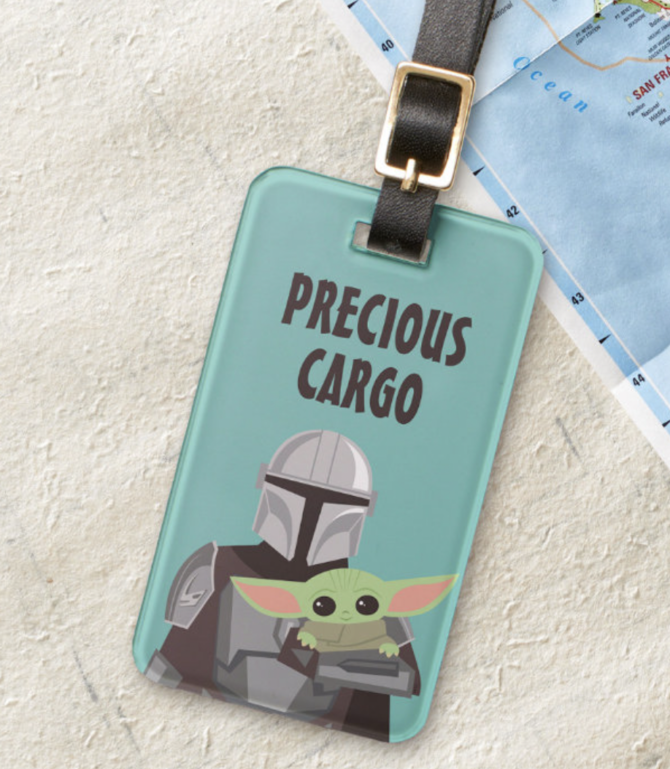 Star Wars The Mandalorian Holding Child Luggage Tag