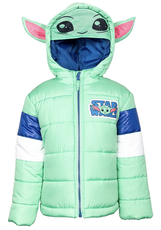 STAR WARS The Mandalorian The Child Zip-Up Cosplay Winter Coat Puffer Jacket