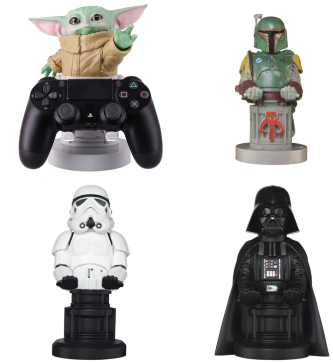 Star Wars Darth Vader Stormtrooper Grogu Boba Fett Controller and Device Holder by Cable Guy 