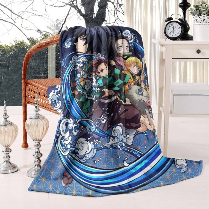 Demon Slayer Kimetsu no Yaiba Blanket Tanjiro Zenitsu Nezuko Giyu Inosuke