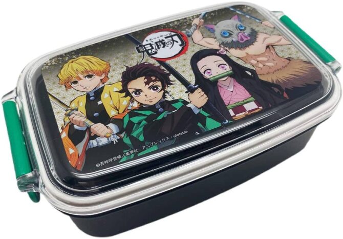 Demon Slayer Kimetsu no Yaiba Lunch Bento Box Food Container With Partition Tanjiro Nezuko Inosuke Zenitsu 