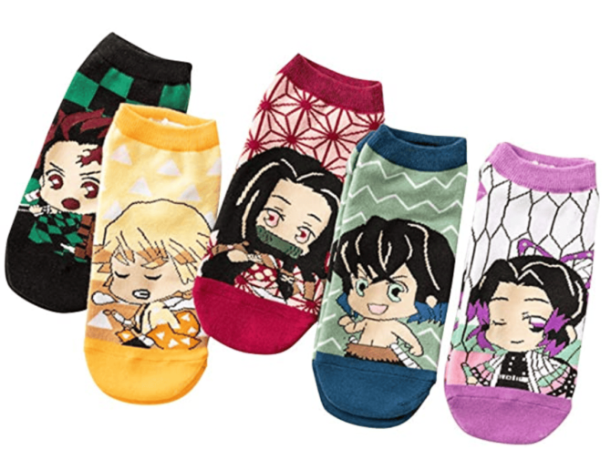 Demon Slayer Kimetsu no Yaiba Socks Tanjiro Nezuko Inosuke Zenitsu Shinobu