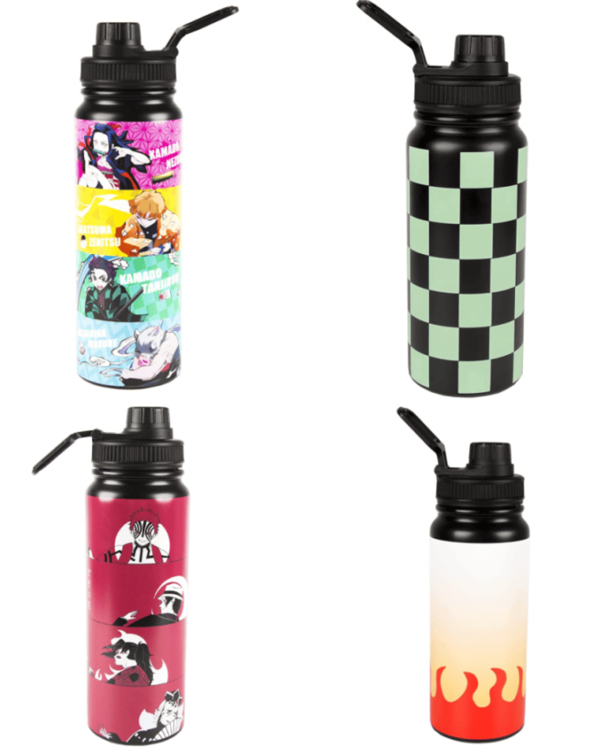 Demon Slayer Kimetsu no Yaiba terosmile Stainless Steel Water Bottle 28oz Tanjiro Nezuko Inosuke Zenitsu Rengoku Muzan Kibutsuji Akaza