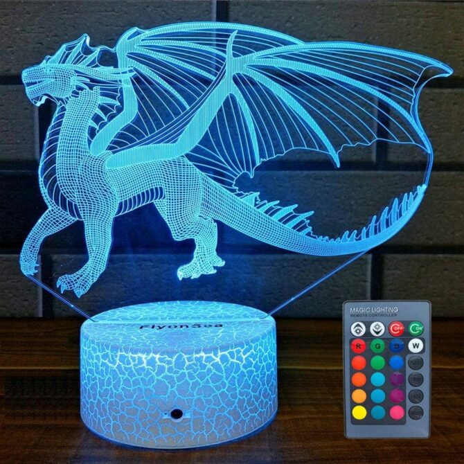 Dragon Night Light 16 Color Changes with Touch Control and Remote