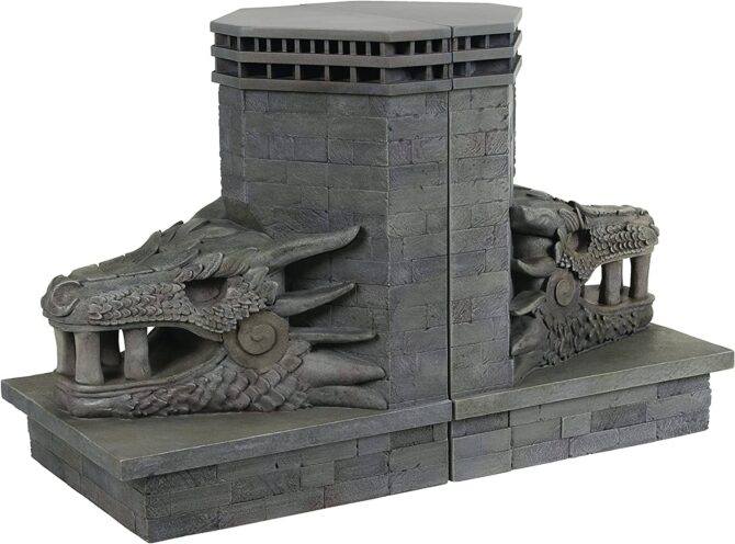 Game of Thrones House of the Dragon Dragonstone Gate Dragon Bookends Set by Dark Horse Deluxe