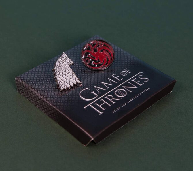 Game of Thrones Enamel Pins House Stark & Targaryen House of the Dragon