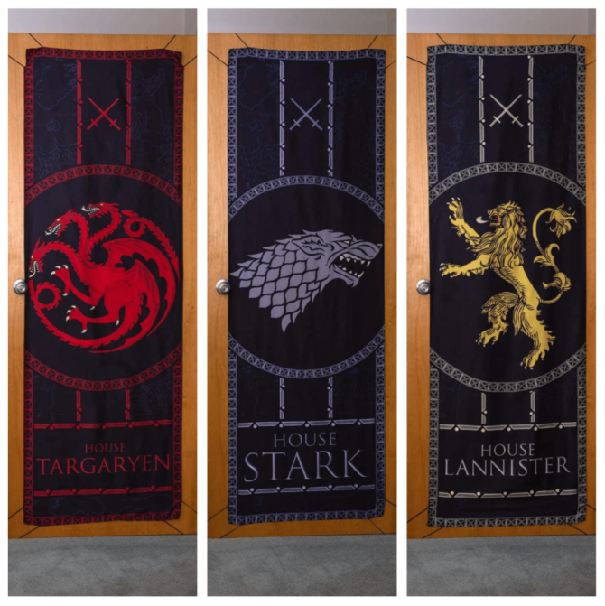 Game of Thrones House Sigil Door Banner Targaryen, Lannister, Stark