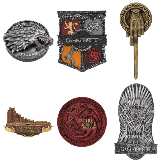 Game of Thrones Magnets House of the Dragon Stark Targaryen Baratheon Lannister Hand of the King Kings Landing Iron Throne