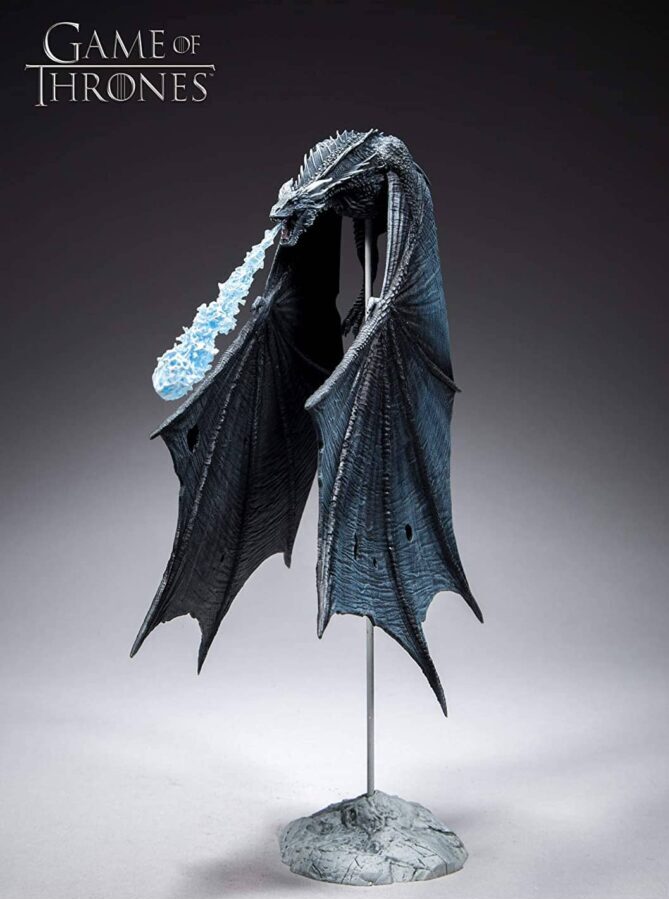 McFarlane Toys Game of Thrones Viserion Ice Dragon Figure Deluxe Box Blue