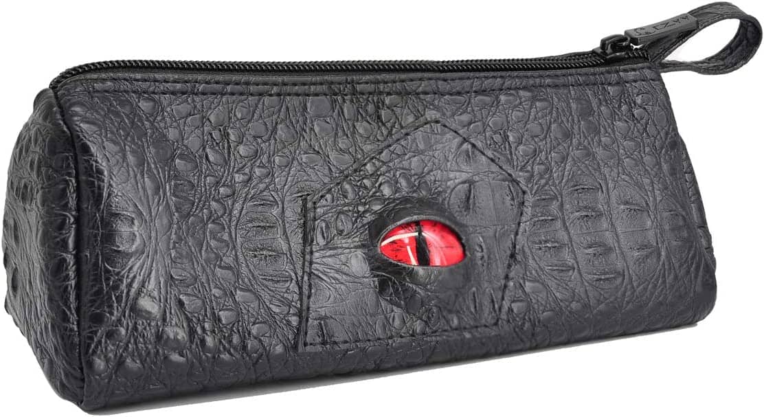Dragon Eye and Name Tag Large Zipper Pen Pencil Case Pouch for School Office and Art Supplies