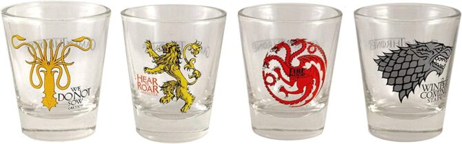 Game of Thrones House Sigil Shot 2 Glass Set 