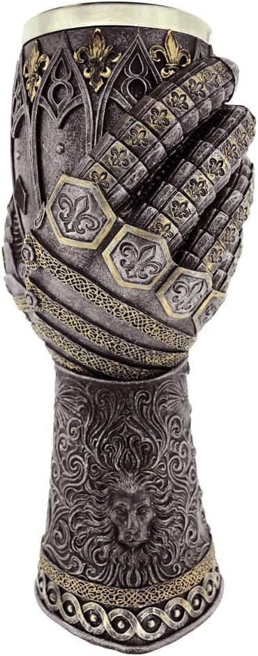 Medieval Knight Gauntlet Style Wine Goblet