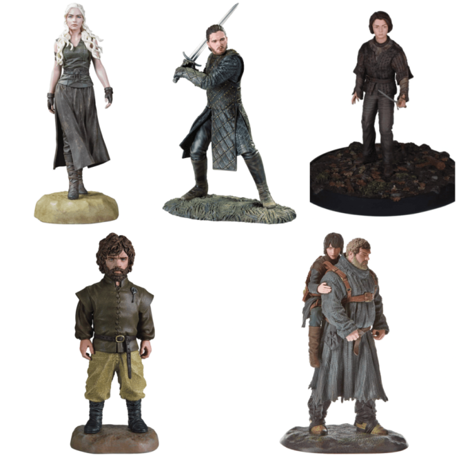 Dark Horse Deluxe Game of Thrones Action Figures Daenerys Targaryen - Jon Snow - Arya Stark - Tyrion Lannister - Hodor and Bran Stark