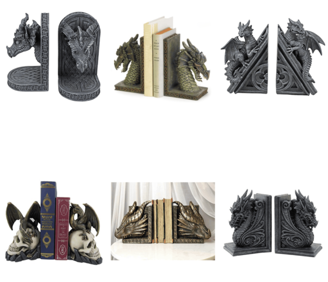 Dragon Statue Bookends