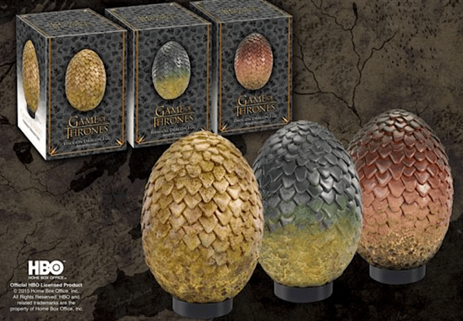 Game of Thrones Dragon Egg Set by The Noble Collection