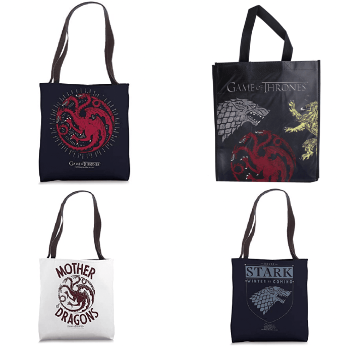 Game of Thrones - House of the Dragon Tote Bags - Sigils - House Targaryen - House Stark - Mother of Dragons