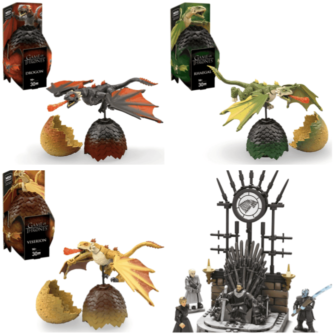 Game of Thrones Viserion - Drogon - Rhaegal - The Iron Throne Building Set