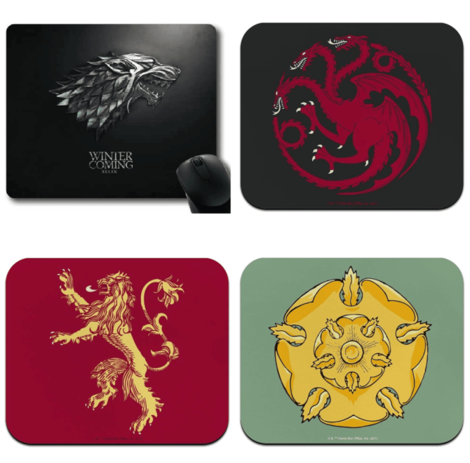 Game of thrones mouse pads House of the Dragon Stark-Lannister-Targaryen-Tyrell