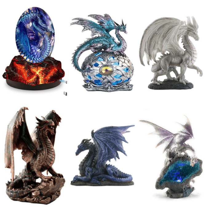 Dragon Display Figures Statues Sculptures Egg Geode