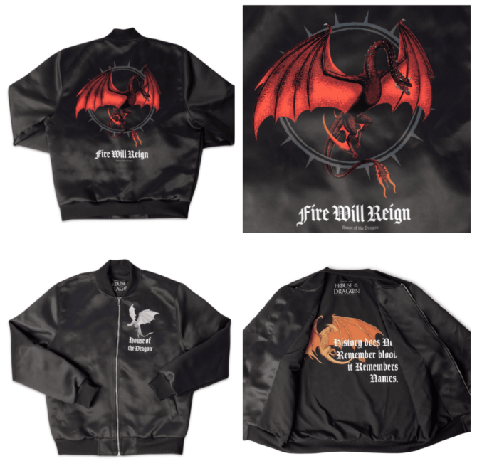 House of the Dragon Fire Will Reign Bomber Jacket Game of Thrones