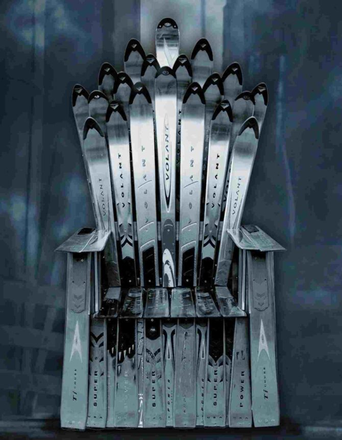 Iron Throne Stainless Steel Ski Chair Game of Thrones House of the Dragon