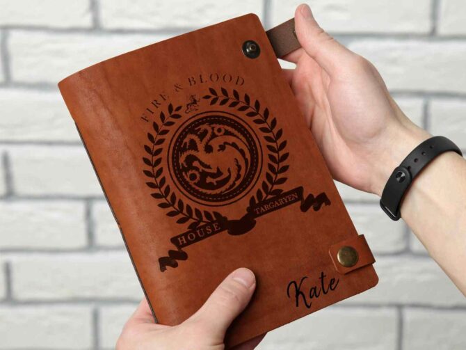 Personalized-Leather-journal-with-Targaryen-symbol-Game-of-Thrones-House-of-the-Dragon