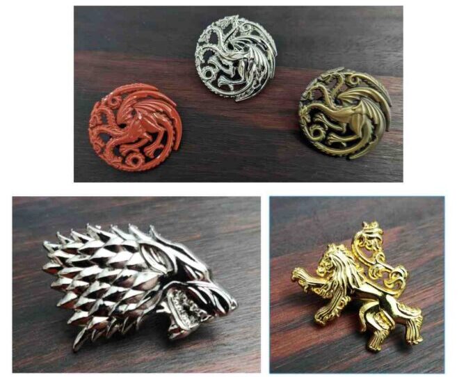 Game of Thrones Enamel Pin House Targaryen Stark Lannister