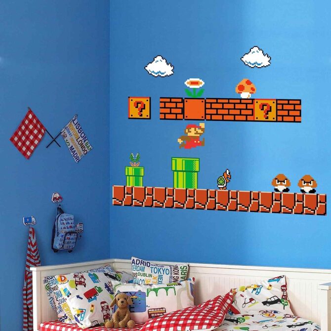 Giant Super Mario Build a Scene Peel and Stick Wall Decals Stickers
